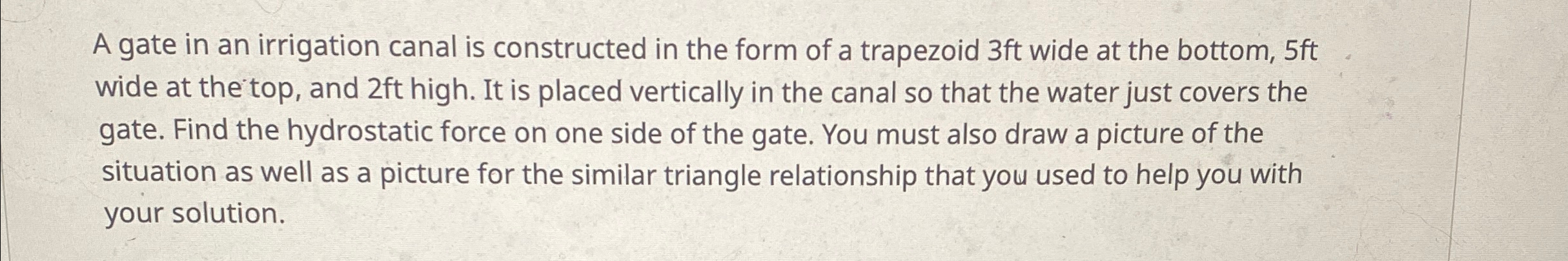 A gate in an irrigation canal is constructed in