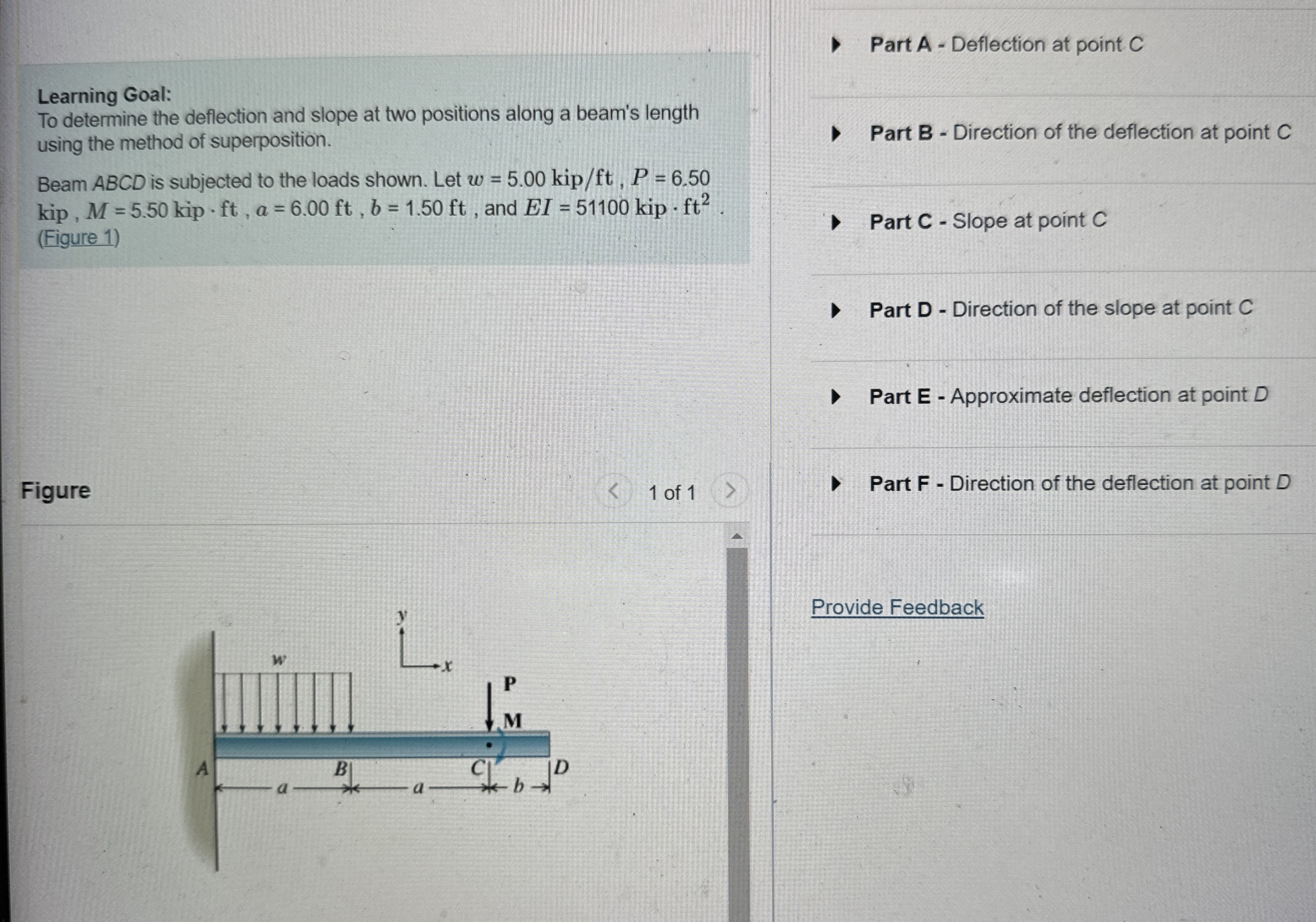Learning Goal: To determine the deflection and