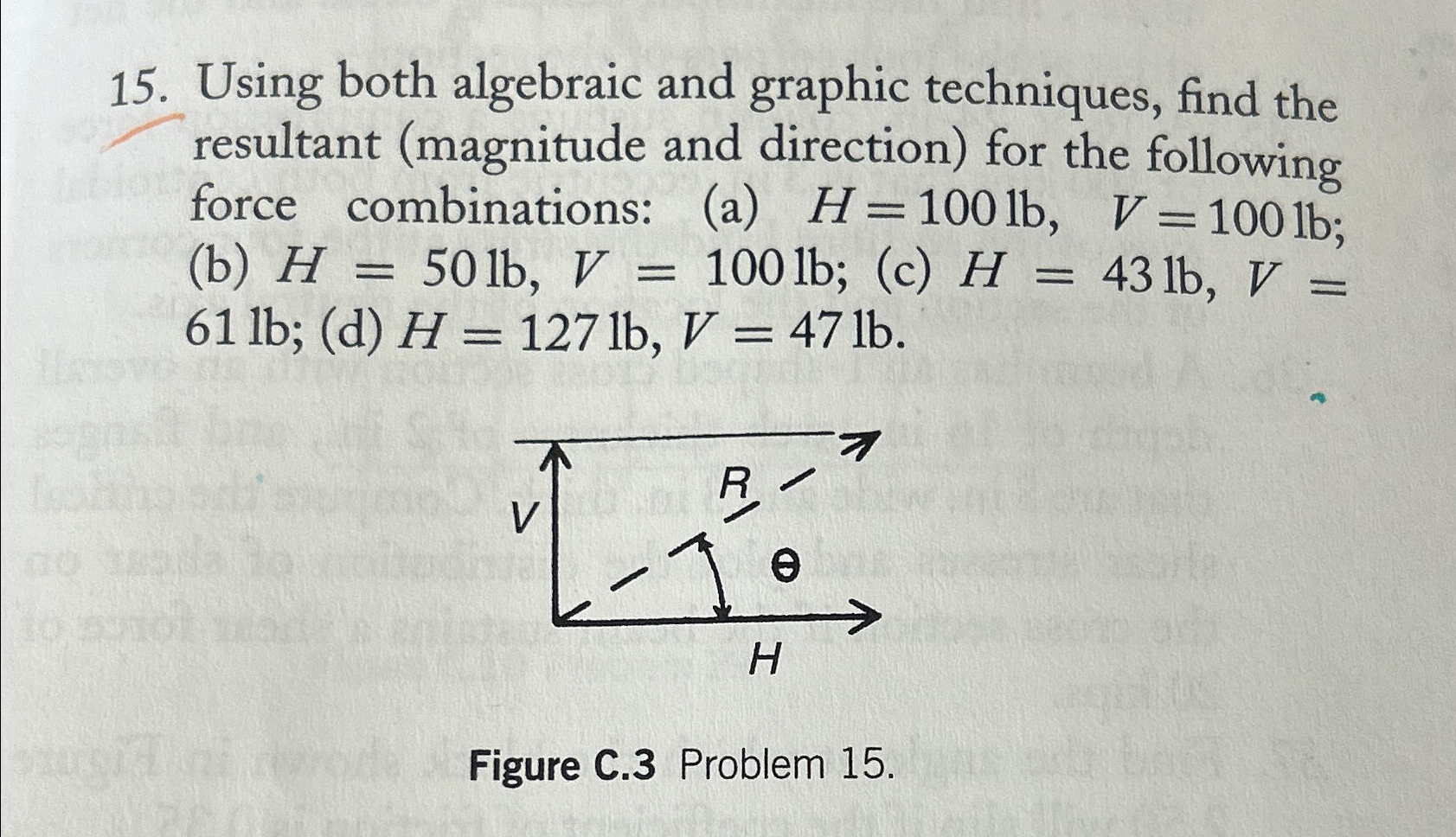 Using both algebraic and graphic techniques, find