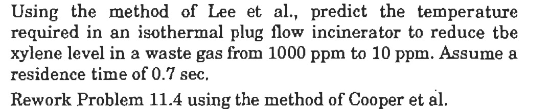 Using the method of Lee et al . , predict the