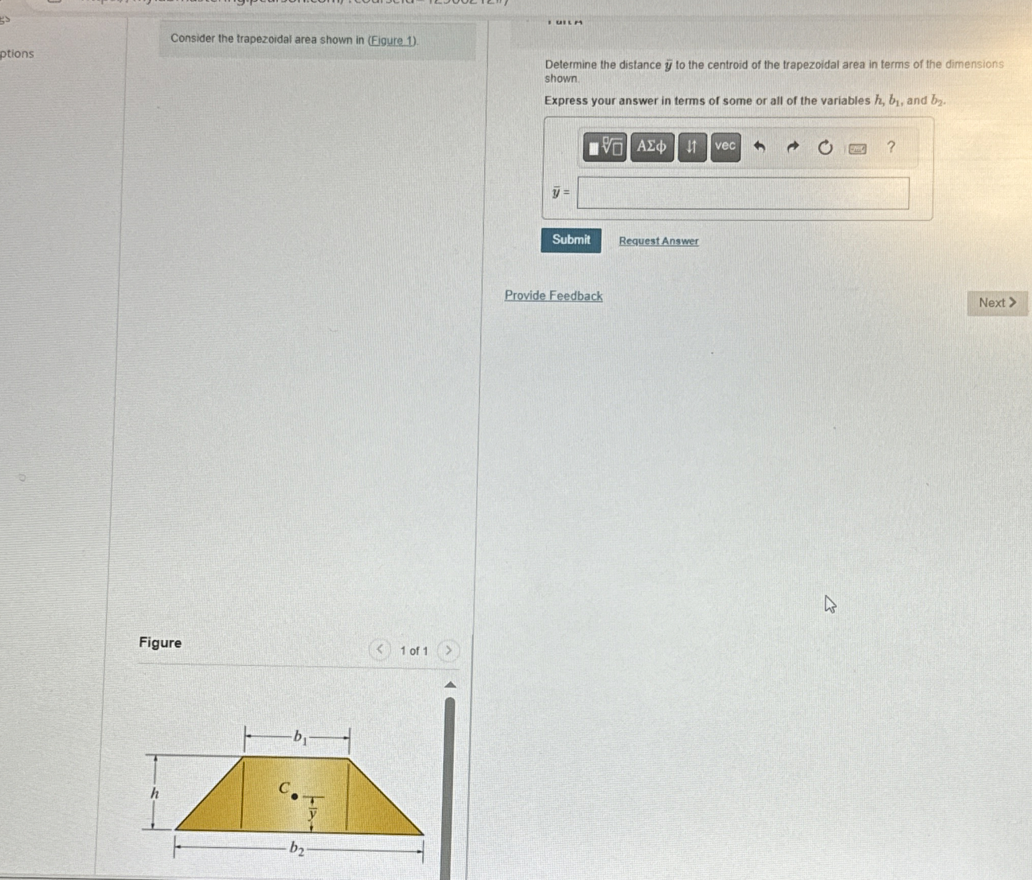 Consider the trapezoidal area shown in ( Figure 1