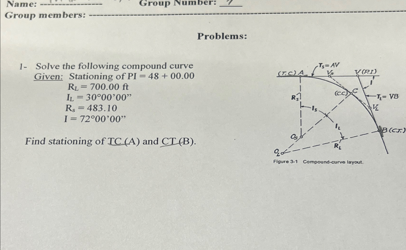 Name: Group members: q , Problems: 1 - Solve the