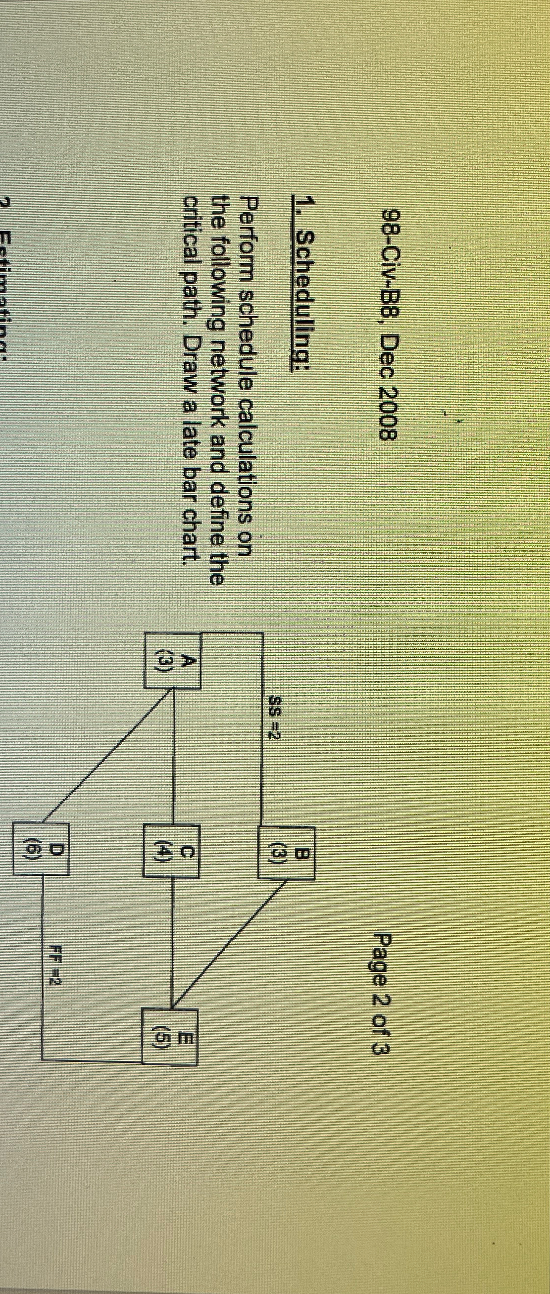 9 8 - Civ - B 8 , Dec 2 0 0 8 Scheduling: Perform