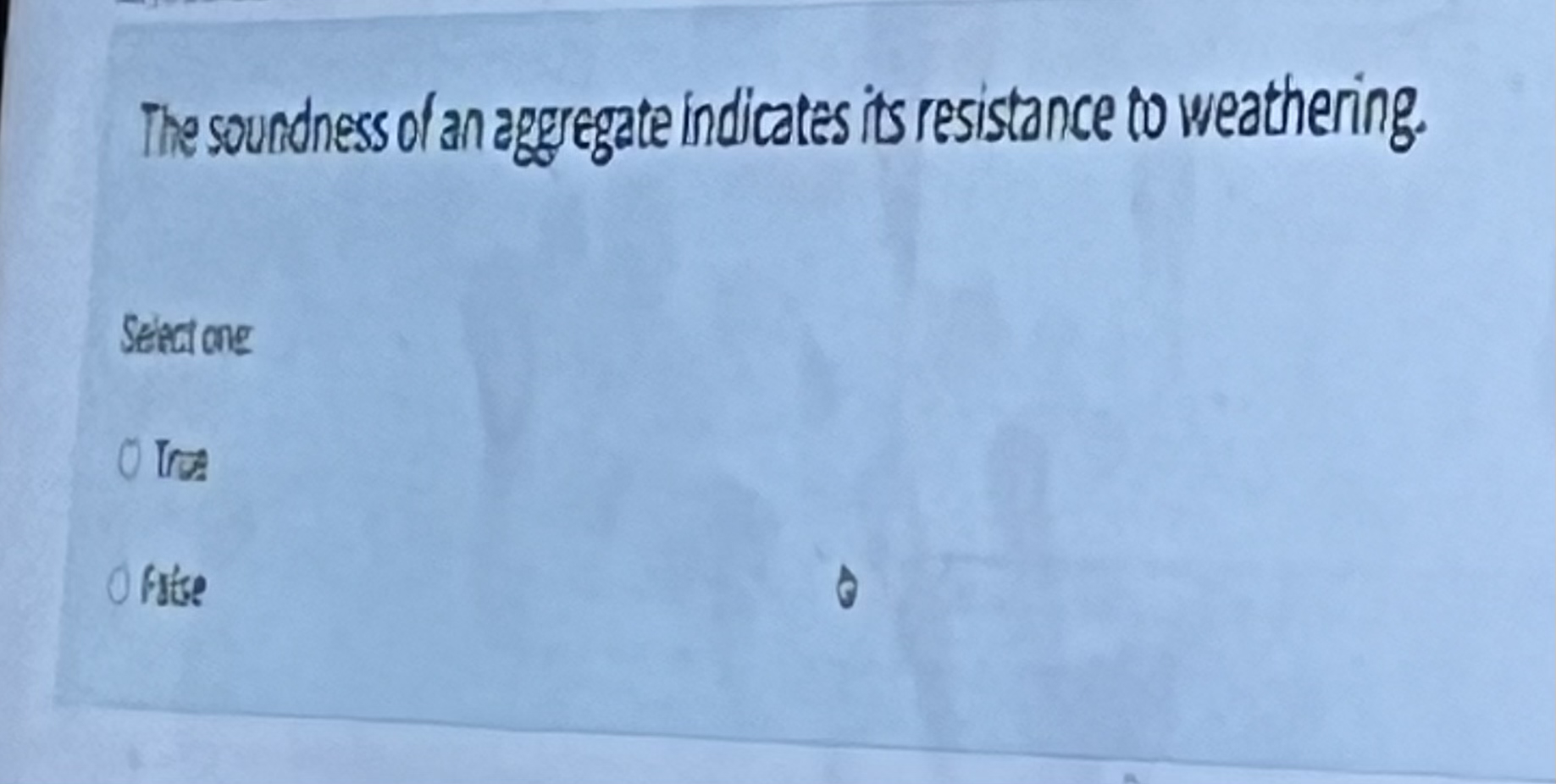 The sourdness of an aggeggate indicates its