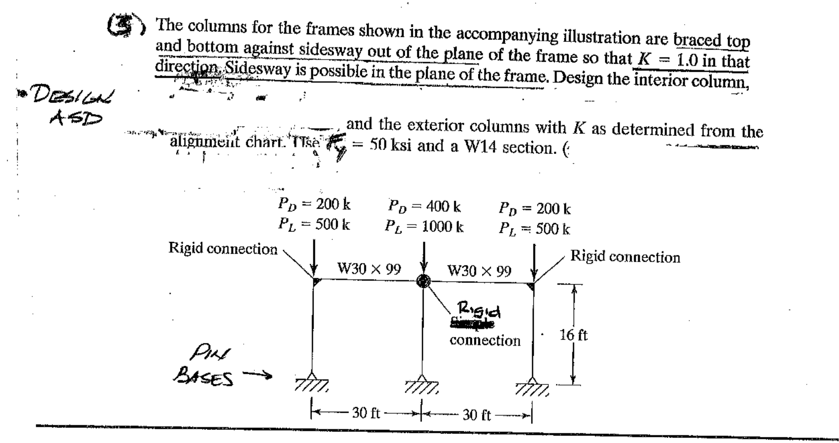 ( 3 ) The columns for the frames shown in the