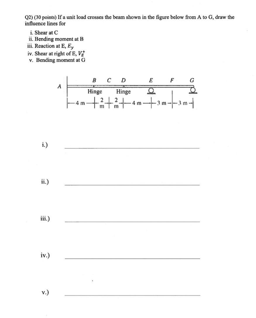 Q 1 ) ( 3 0 points ) Q 2 ) ( 3 0 points ) If a