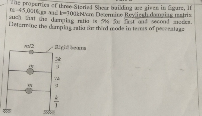 The properties of three - Storied Shear building