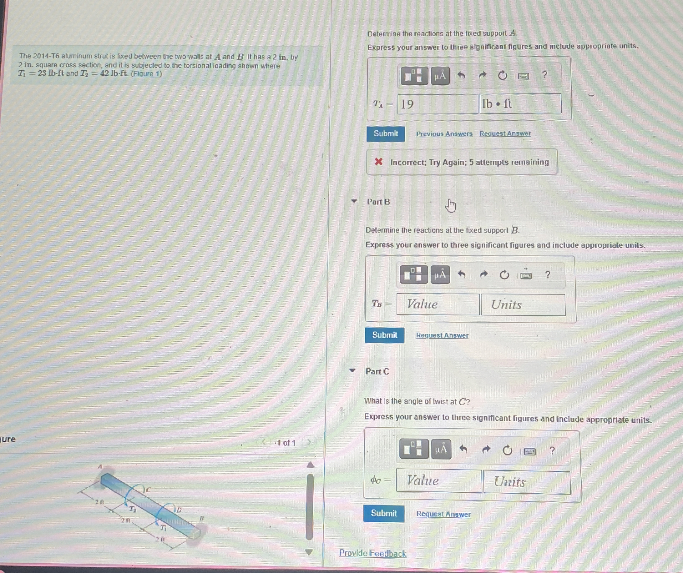 The 2 0 1 4 - T 6 aluminum strut is fixed between