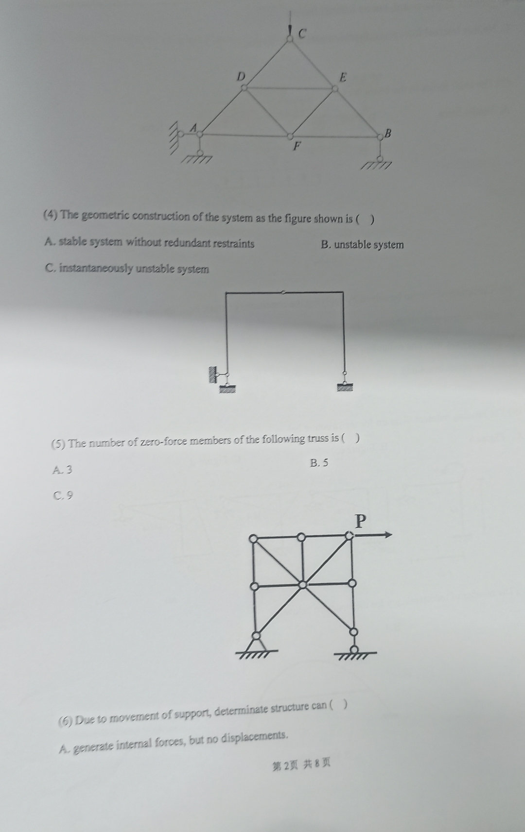 ( 1 ) The calculation degrees of freedom W 0 of