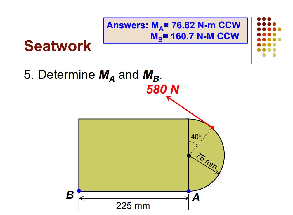 Show me the steps to solve Answers: M A = 7 6 . 8
