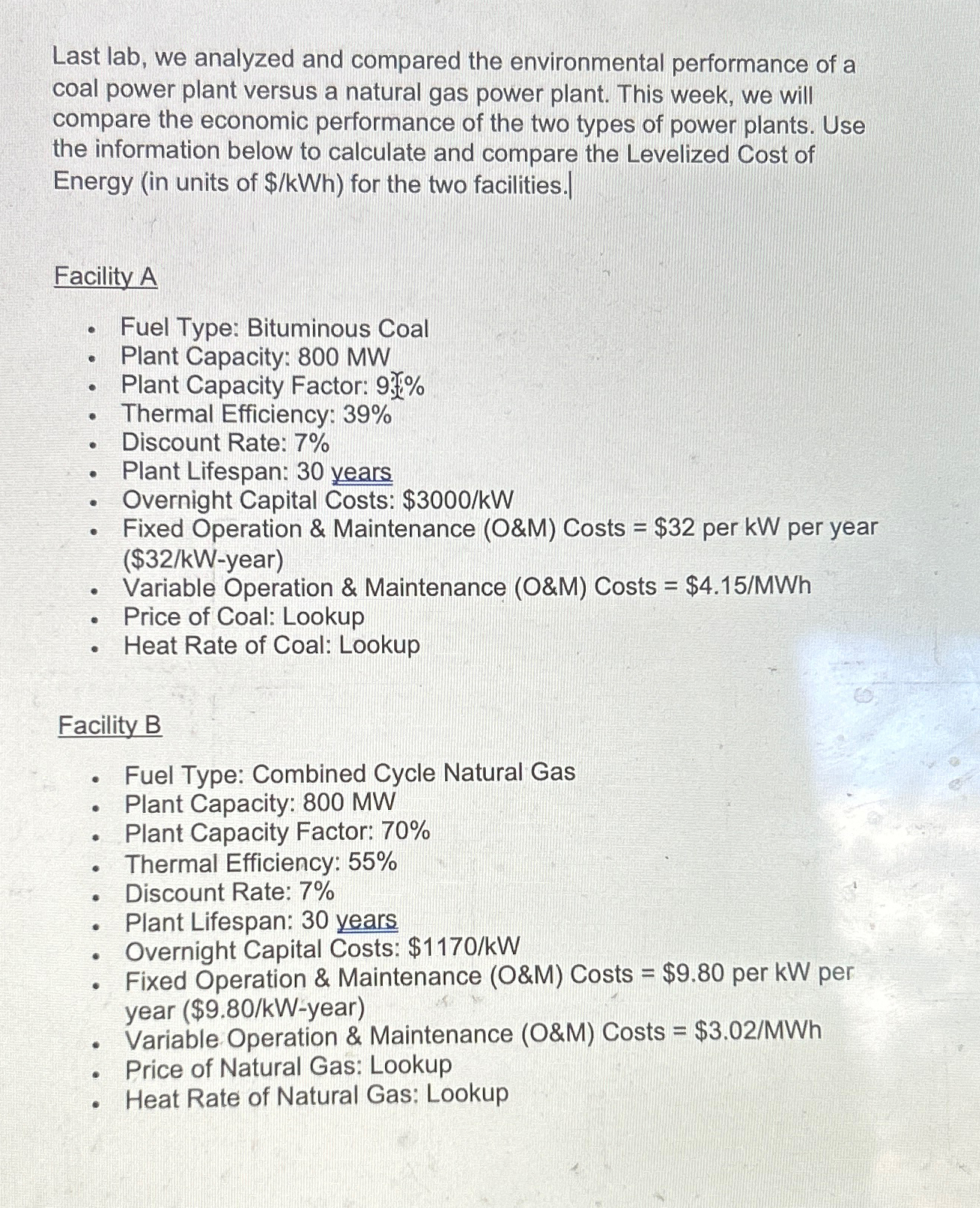 Last lab, we analyzed and compared the