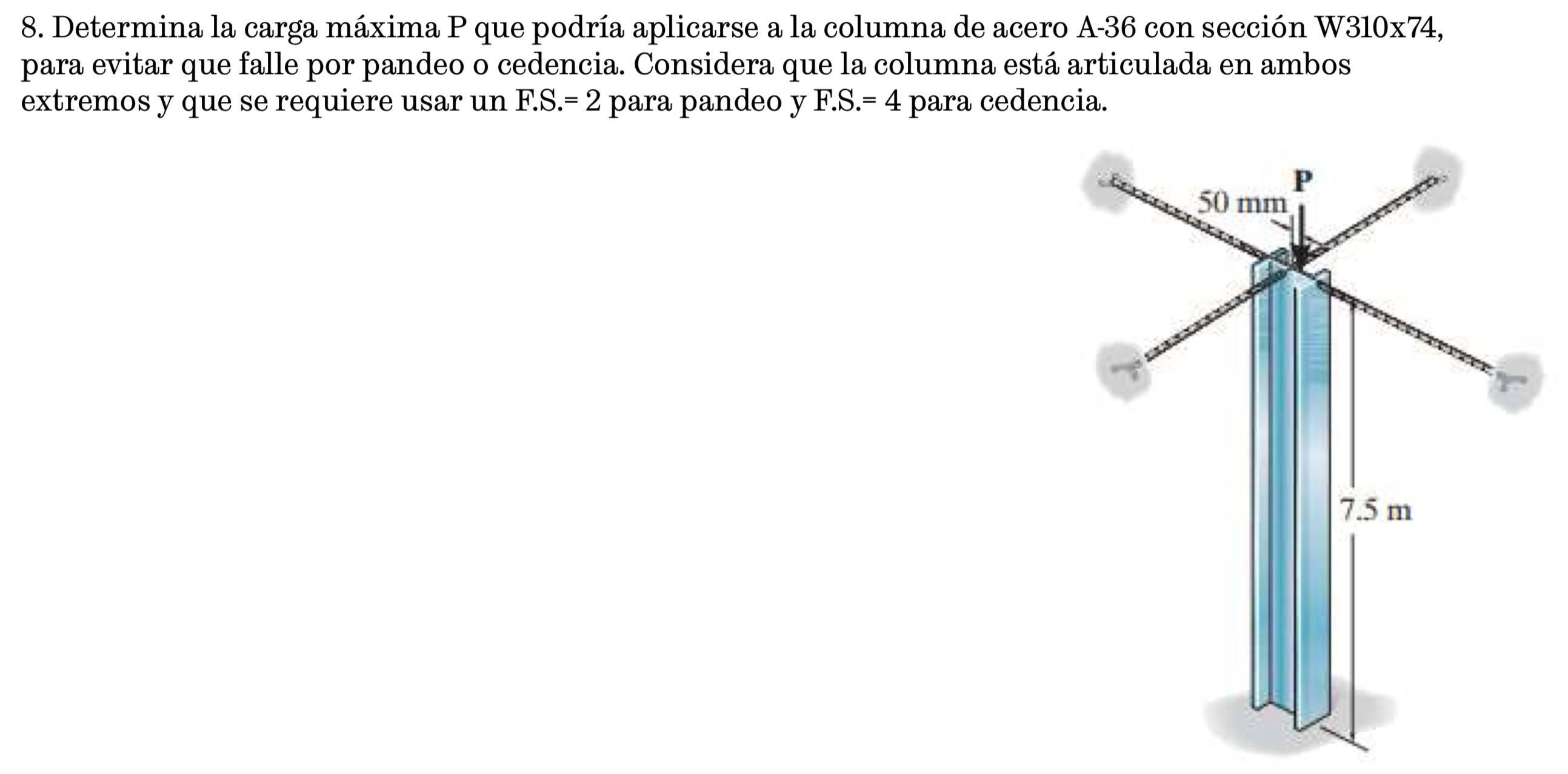 Determina la carga m xima P que podr a aplicarse