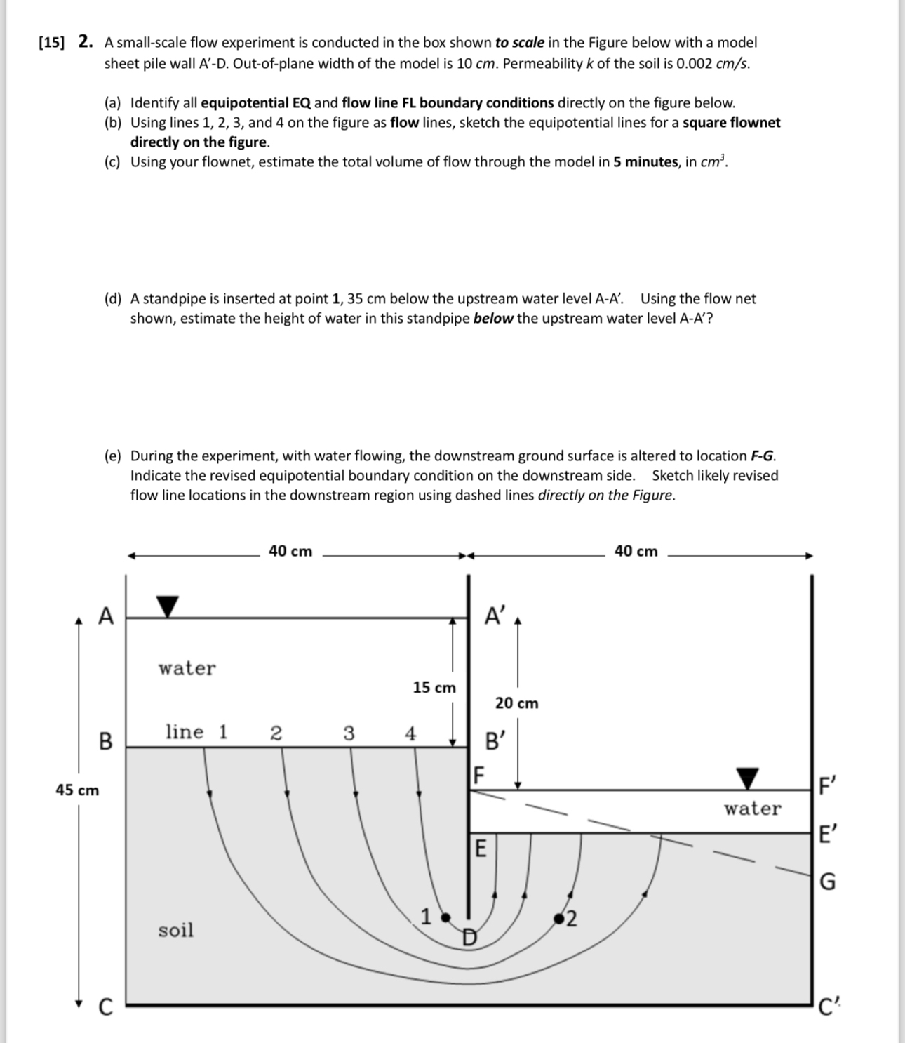 [ 1 5 ] 2 . A small - scale flow experiment is