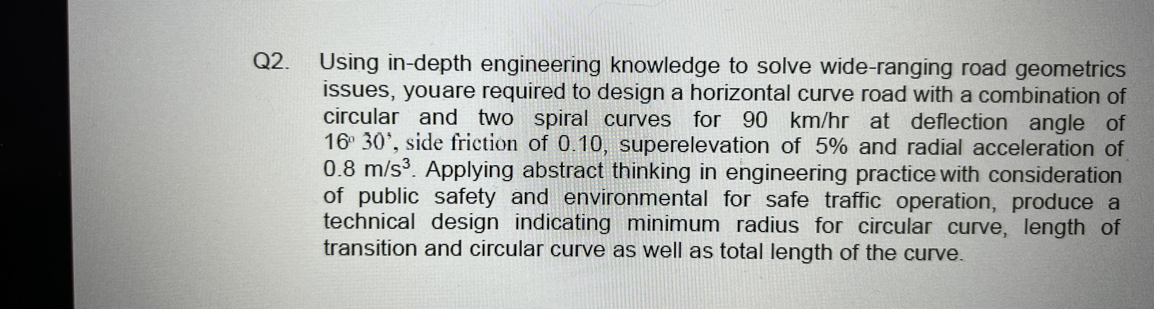 Q 2 . Using in - depth engineering knowledge to
