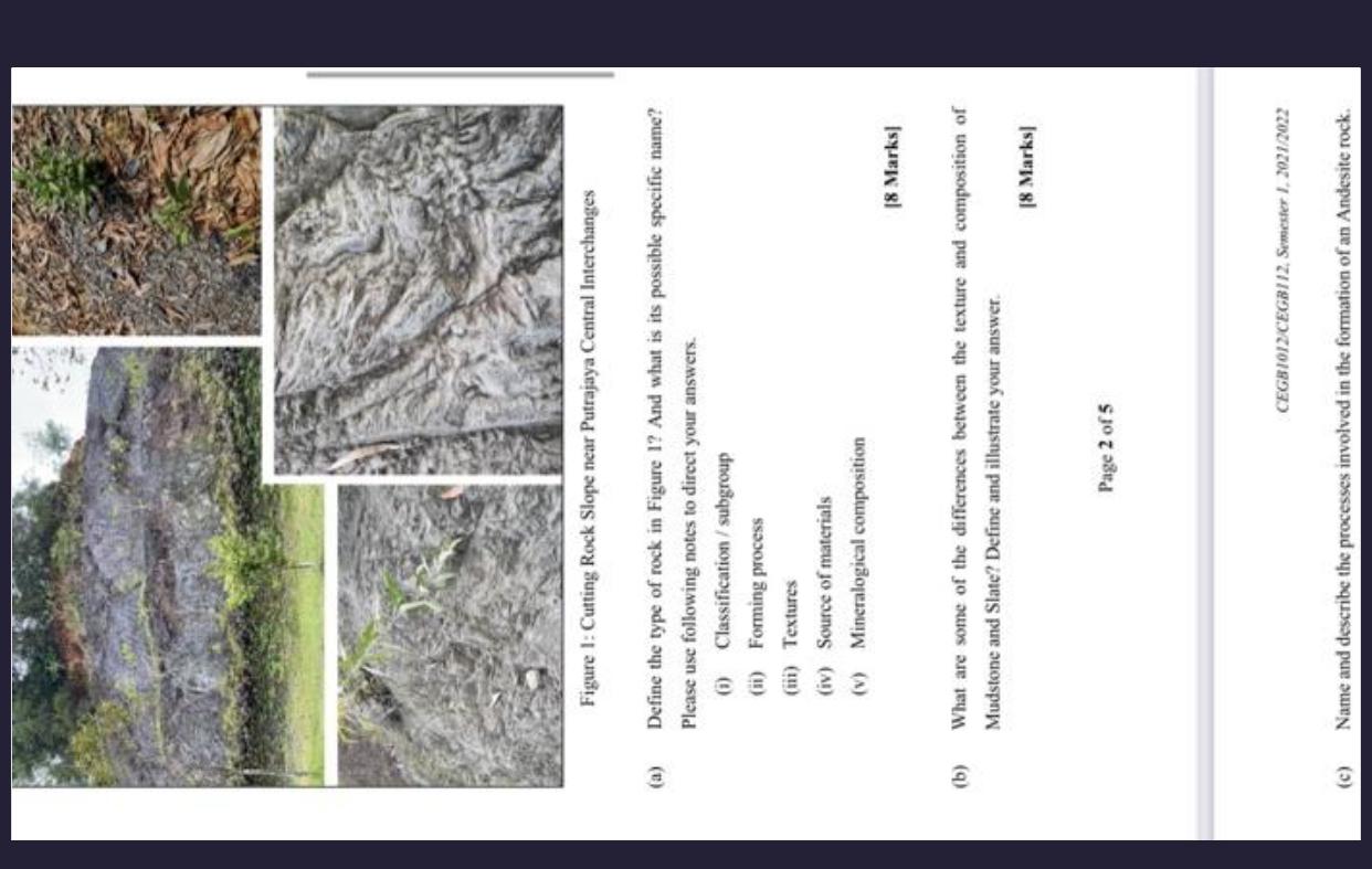 Figure 1 : Cutting Rock Slope near Putrajaya