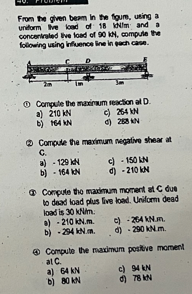 I need an answer asapp ty . . From the given beam
