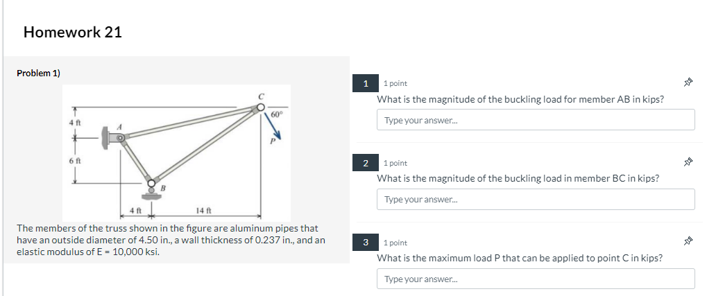 1 What is the magnitude of the buckling load for