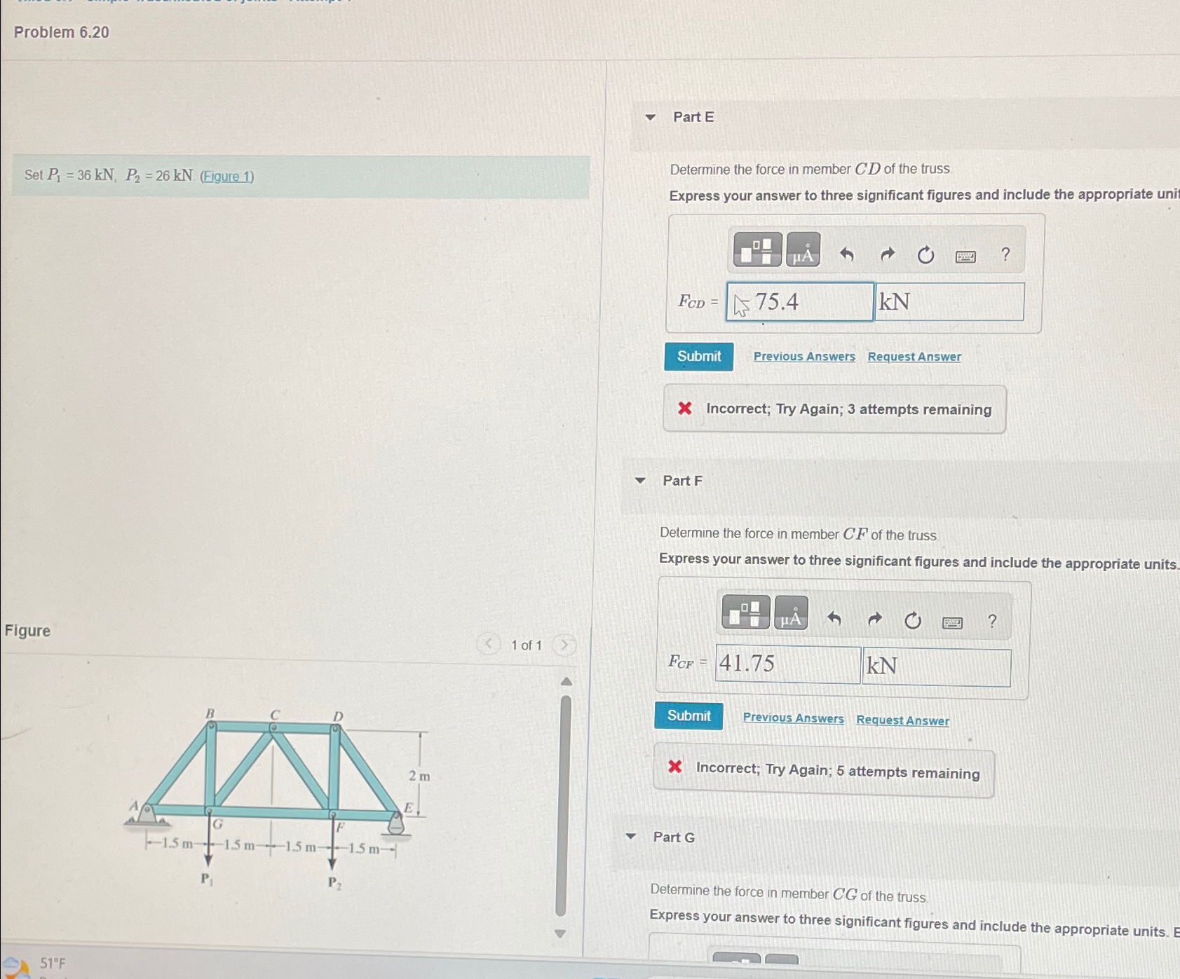 Problem 6 . 2 0 Part E Set P 1 = 3 6 k N , P 2 =