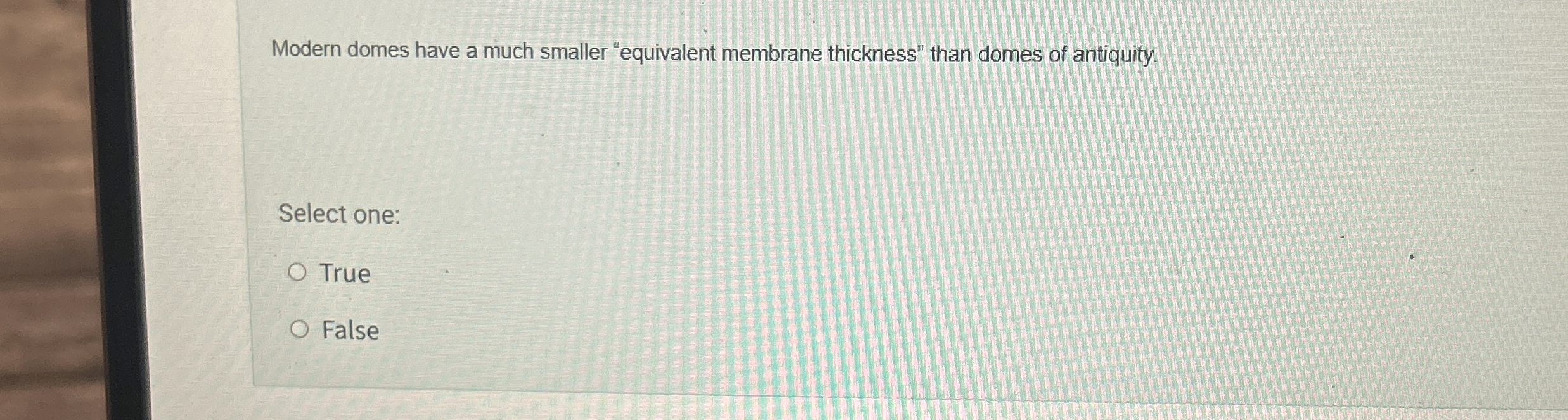 Modern domes have a much smaller "equivalent
