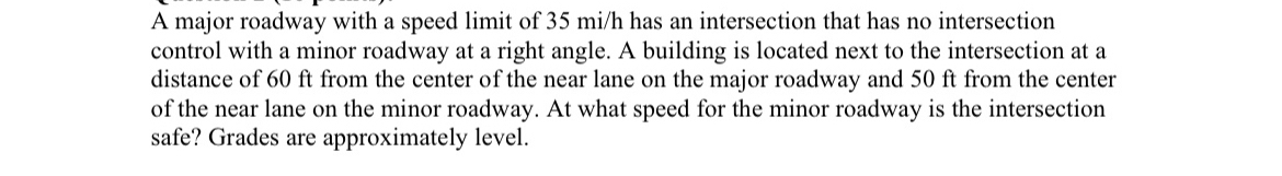 A major roadway with a speed limit of 3 5 m i h