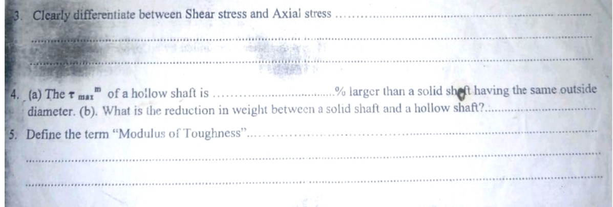 ( a ) The m a x m of a hoilow shaft is q , %