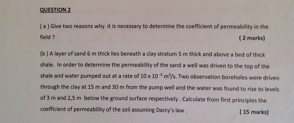 QUESTION 2 ( a ) Give two reasons why it is