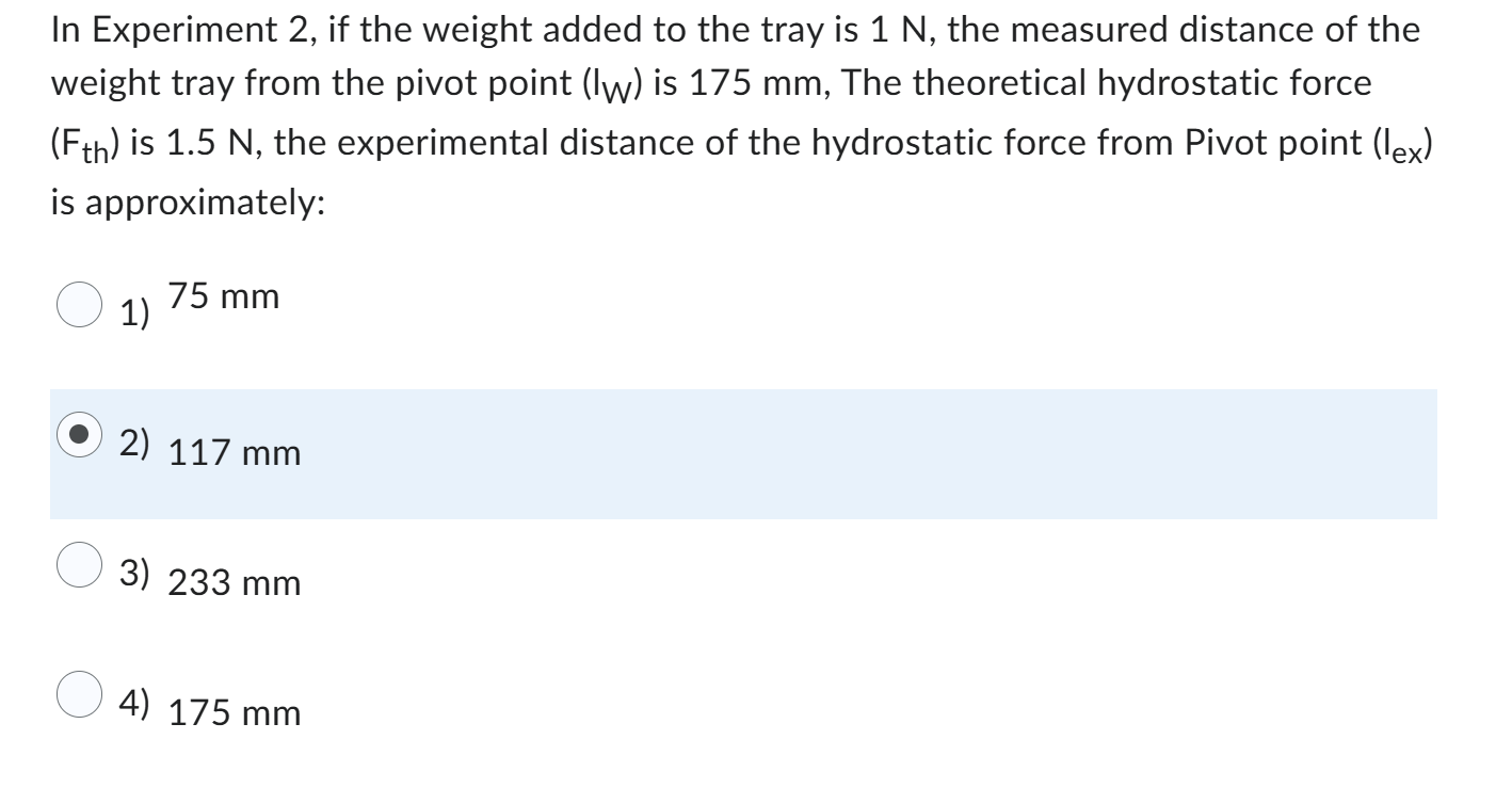 In Experiment 2 , if the width of the quadrant (