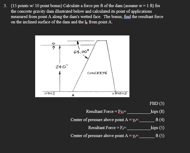 ( 1 5 points w 1 0 point bonus ) Calculate a