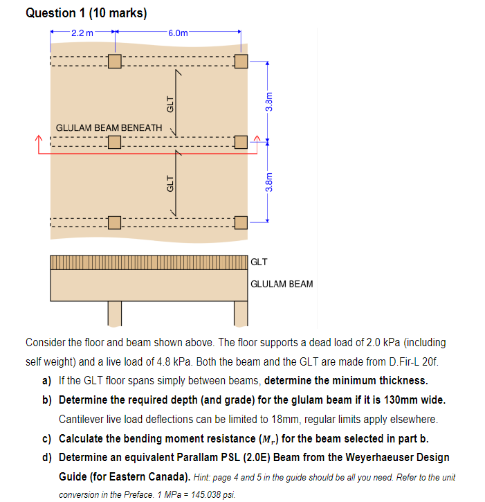 Question 1 ( 1 0 marks ) Consider the floor and