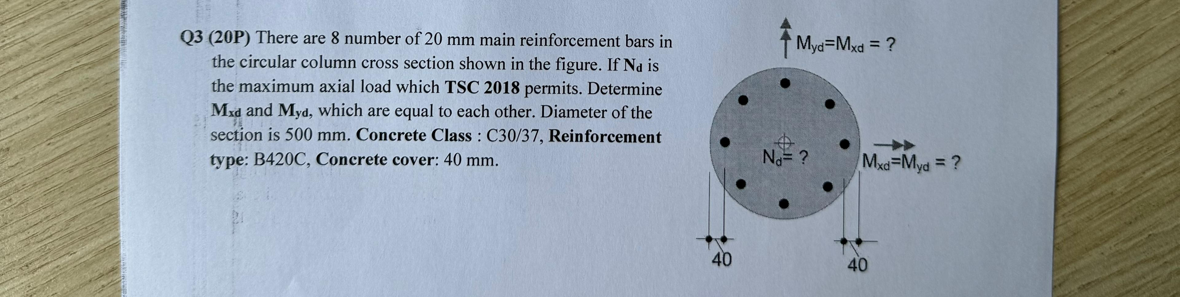 Q 3 ( 2 0 P ) There are 8 number of 2 0 mm main