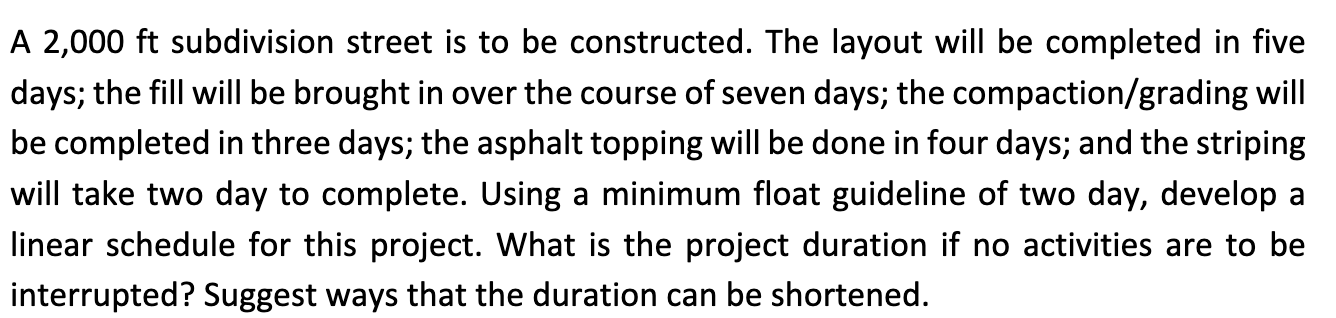 A 2 , 0 0 0 f t subdivision street is to be