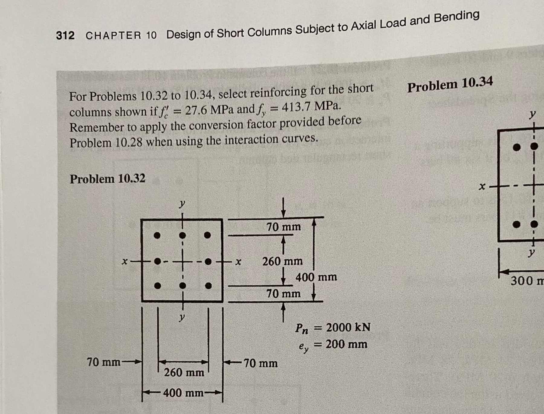3 1 2 CHAPTER 1 0 Design of Short Columns Subject