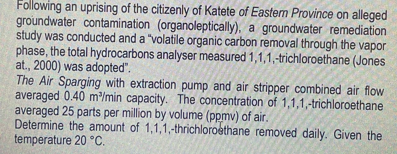 Following an uprising of the citizenly of Katete