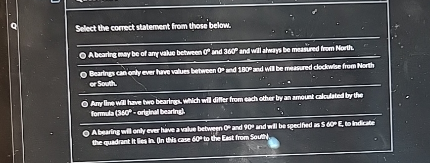 Select the correct statement from those below. A