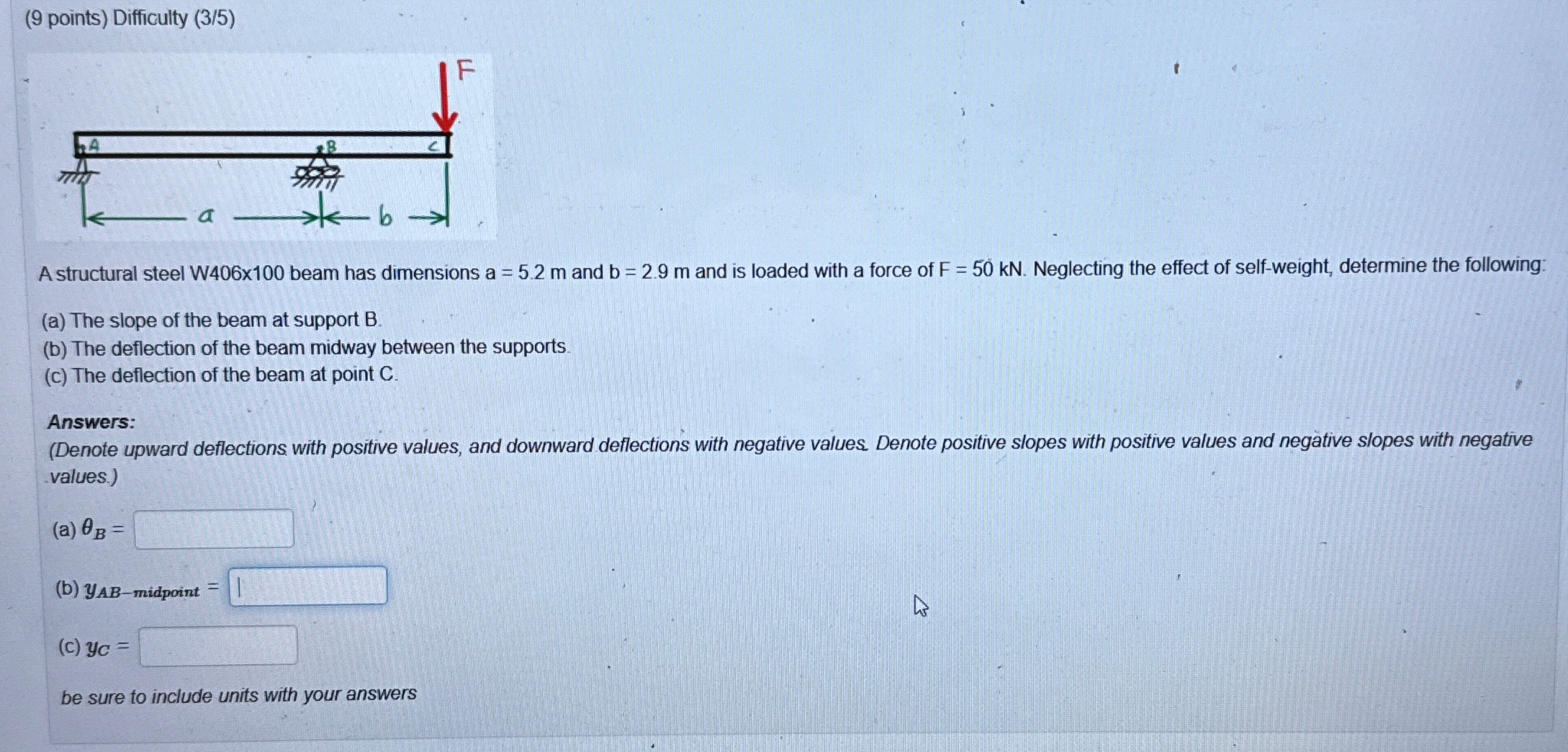 ( 9 points ) Difficulty ( 3 / 5 ) A structural