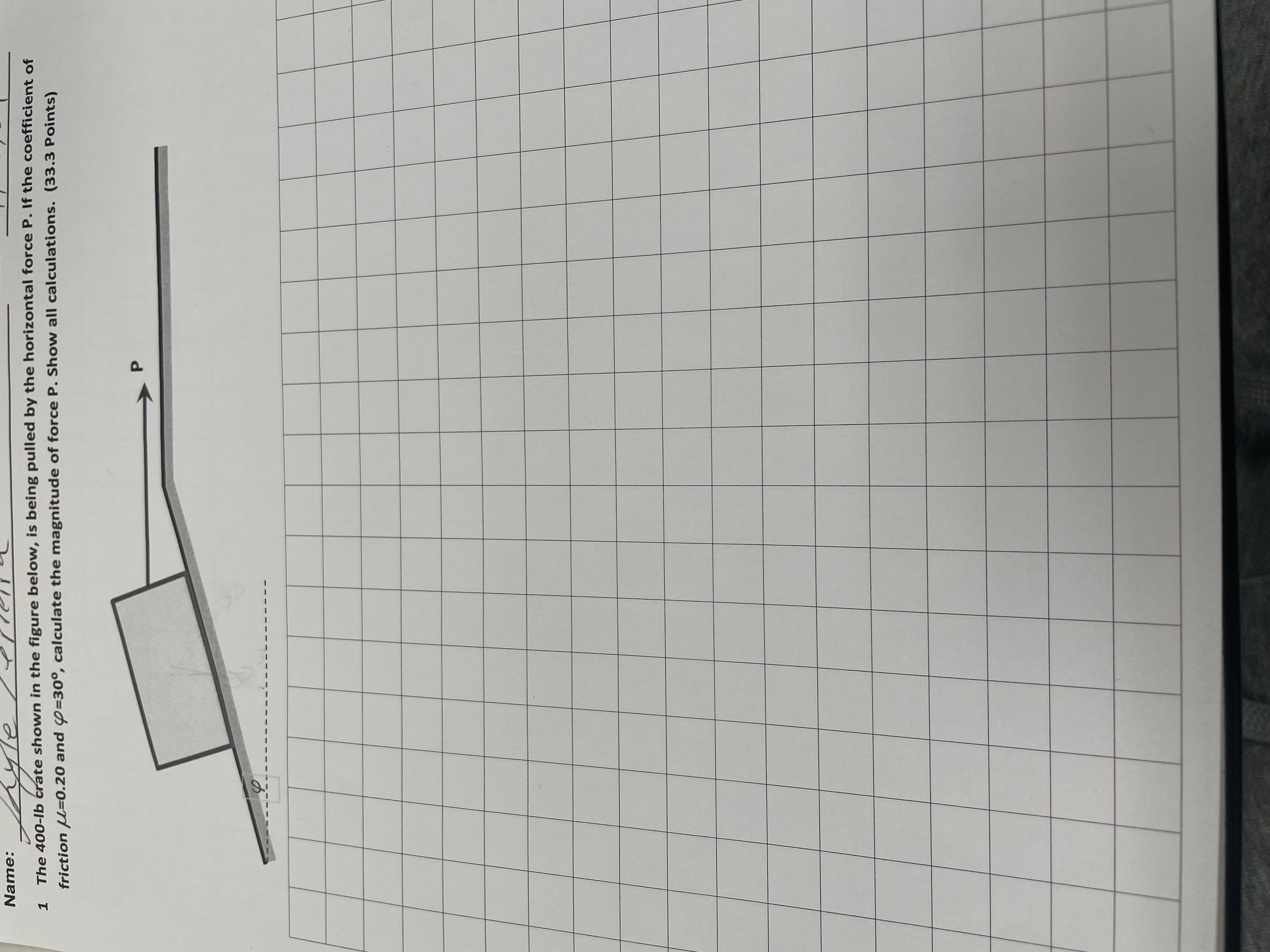 Name: 1 The 4 0 0 - 1 b crate shown in the figure