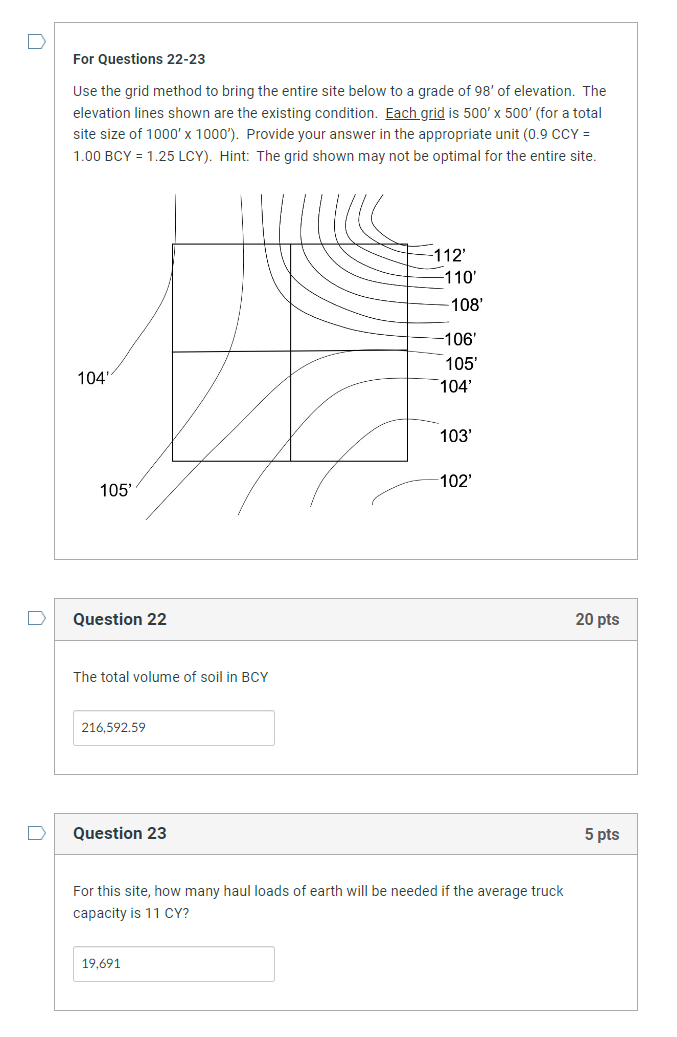 For Questions 2 2 - 2 3 Use the grid method to