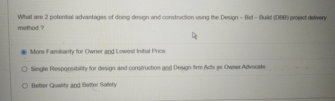 What are 2 potential advantages of doing design