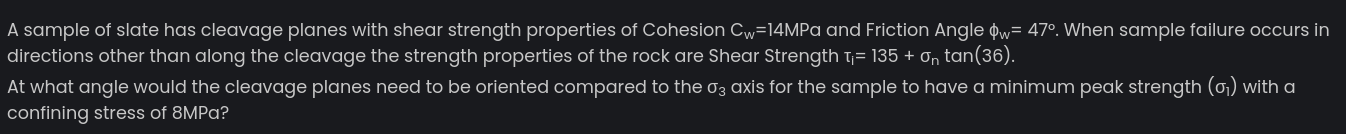 A sample of slate has cleavage planes with shear
