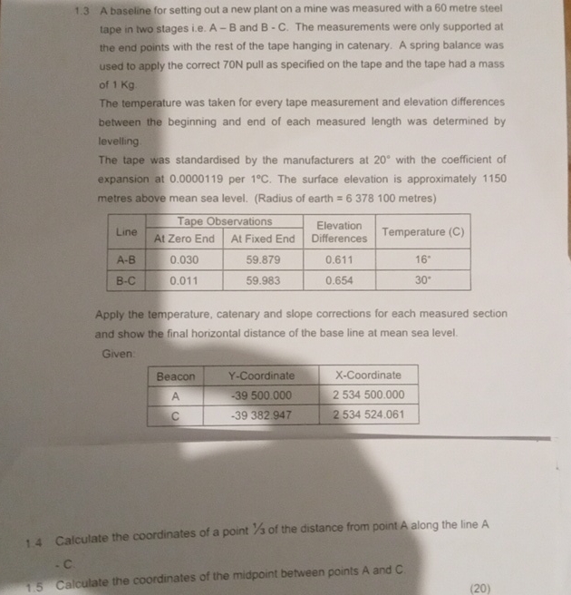 1 . 3 A baseline for selting out a new plant on a