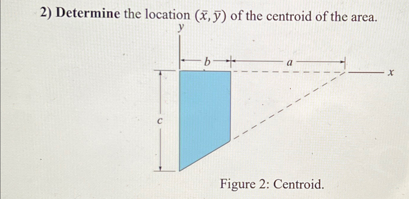 Determine the location ( x , b a r ( y ) ) of the