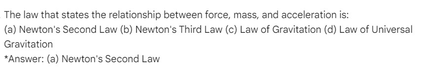 The law that states the relationship between