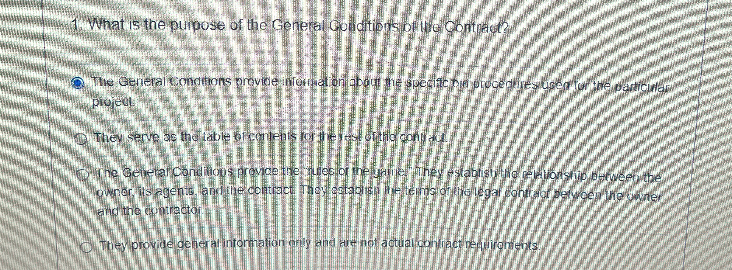 What is the purpose of the General Conditions of