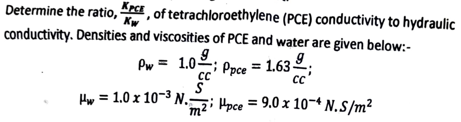 Determine the ratio, K P C E K W , of