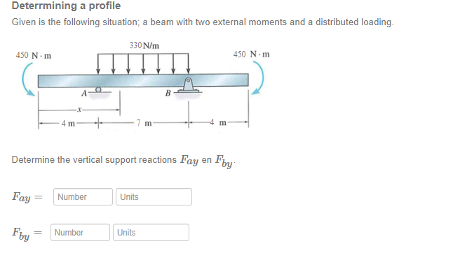 Deterrmining a profile Given is the following