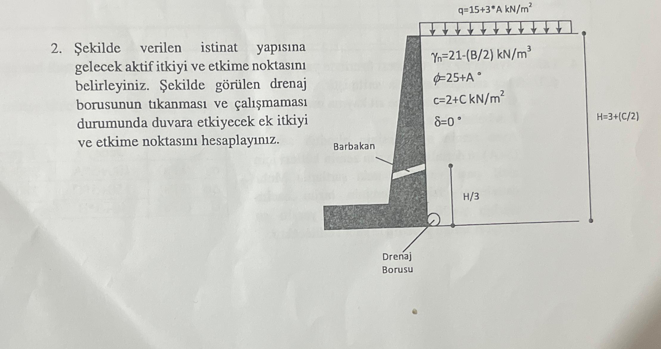 A = B = C = 5 ekilde verilen istinat yap s na