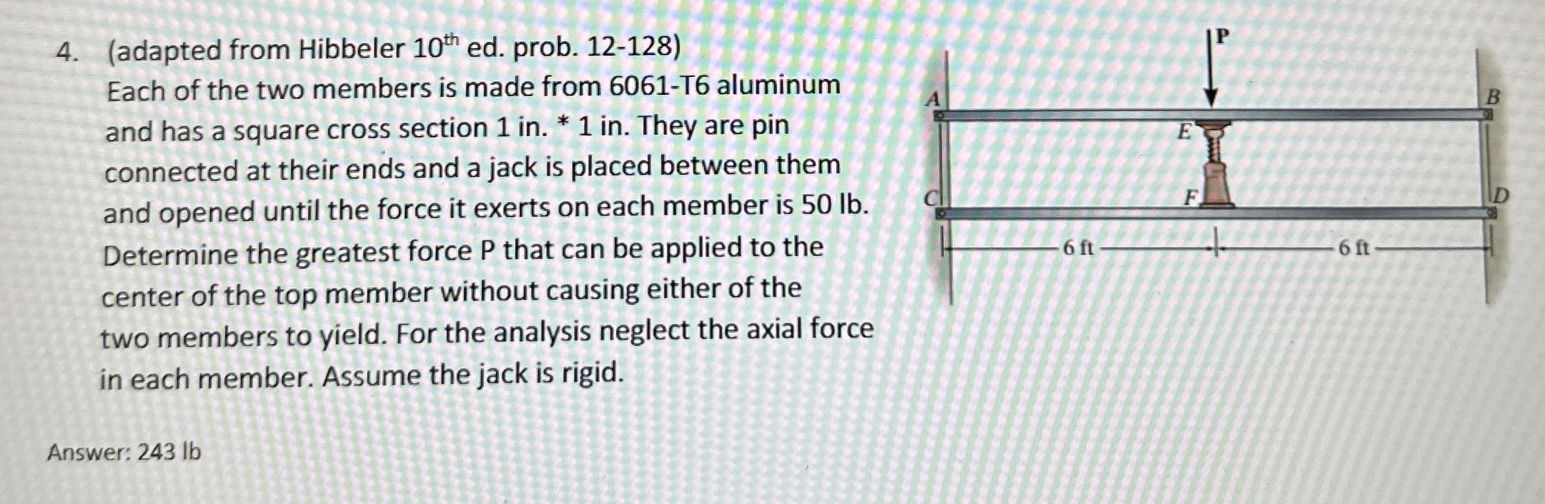 ( adapted from Hibbeler 1 0 t h ed . prob. 1 2 -
