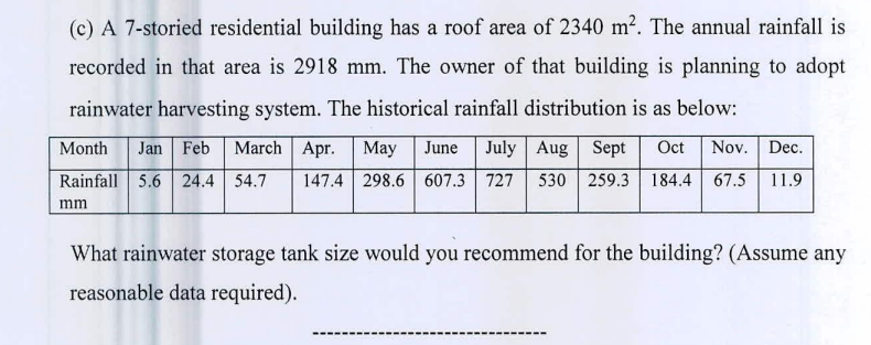 ( c ) A 7 - storied residential building has a