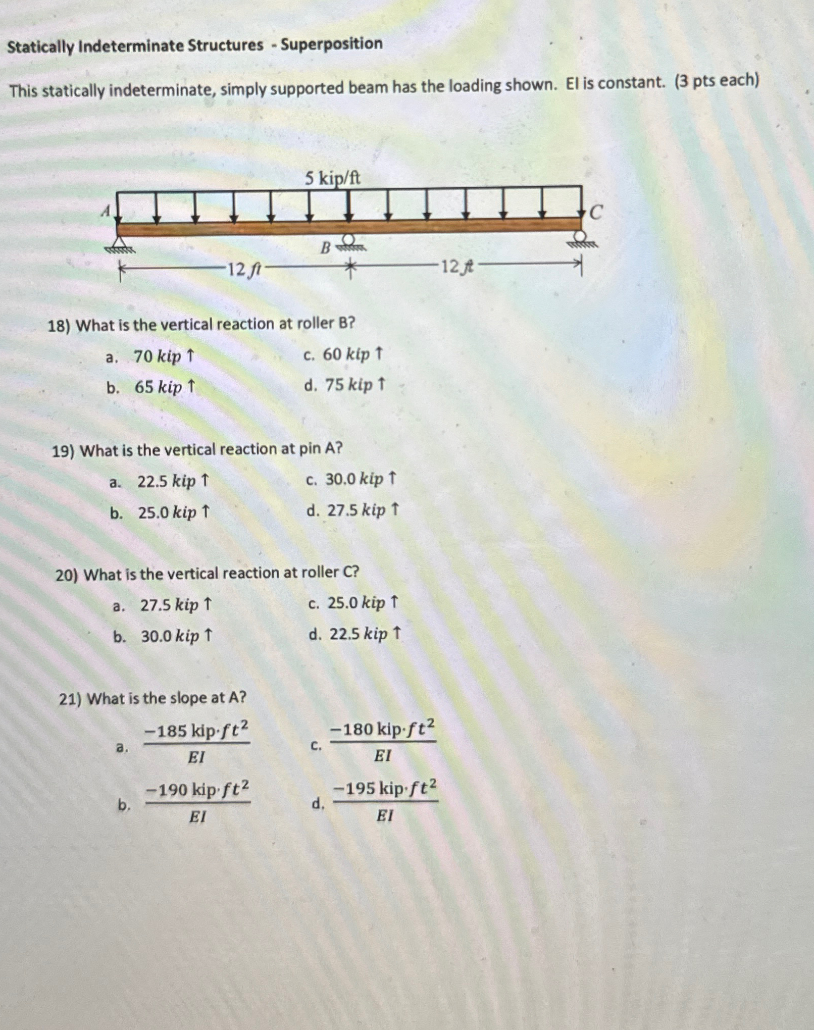 Statically Indeterminate Structures -
