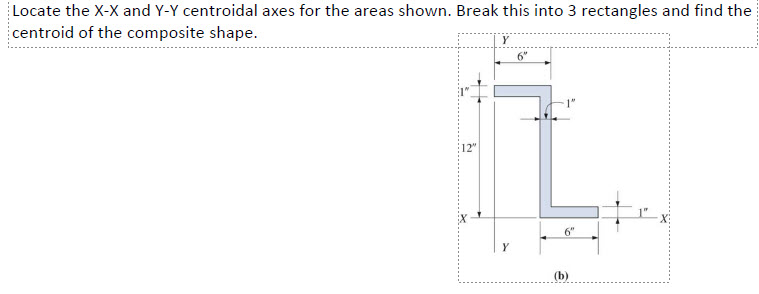 Locate the x - x and Y - Y centroidal axes for